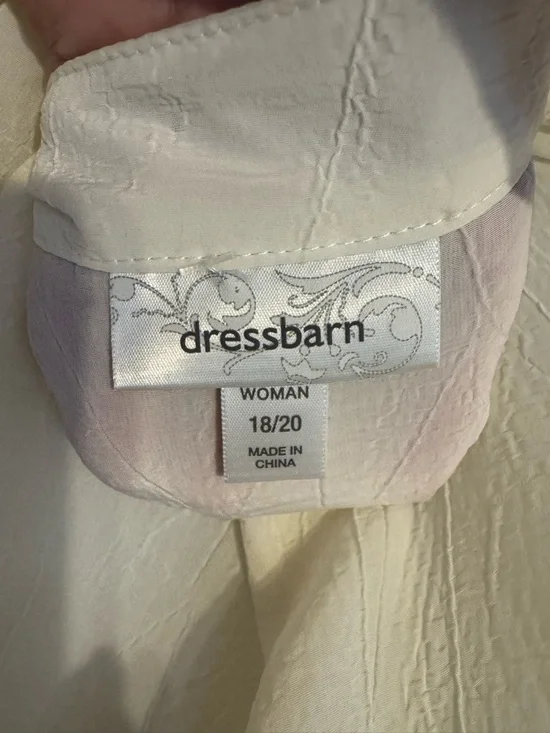 GORGEOUS Neutral Cream Embellished Peasant Top   SIZE:  18/20    #C - Picture 9 of 9